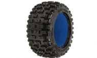 PROLINE BOW-TIE REAR TYRES (2) & BLUE MOULDED INSERTS FOR BAJA 5B PL1151-00 - OUT OF STOCK